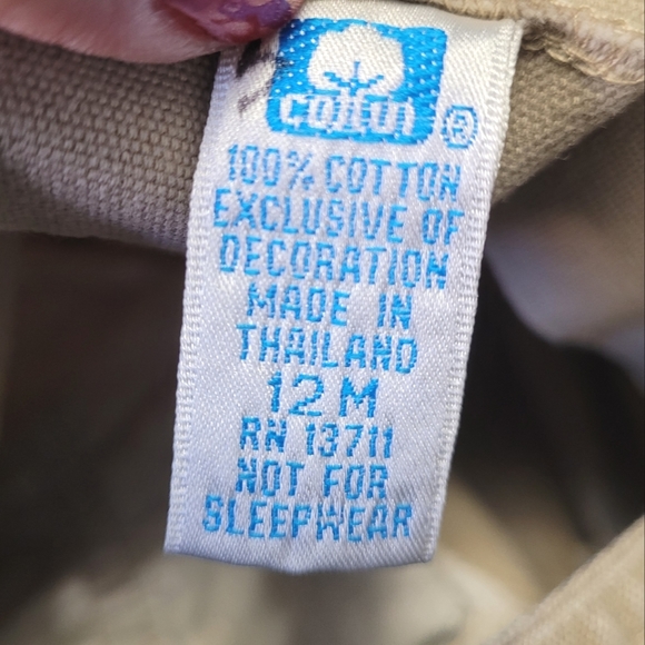 Vintage 1990s khaki Safari baby boy overall pants - Picture 5 of 6